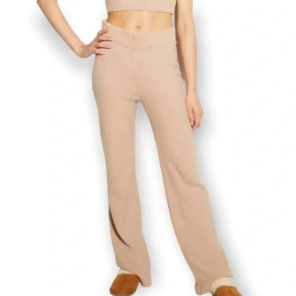 Rue21 I Taupe Cozy Teddy Flare Pants Size Small